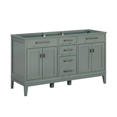 Madison 60'' W Double Bathroom Vanity Base