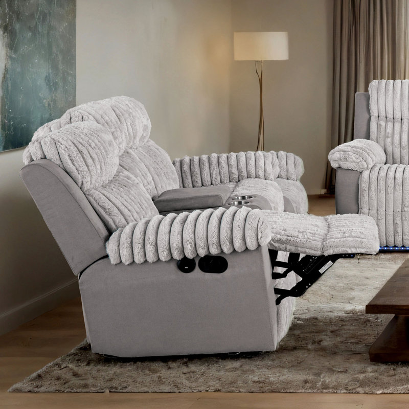 Causeuse inclinable manuelle Shirlene, Gris