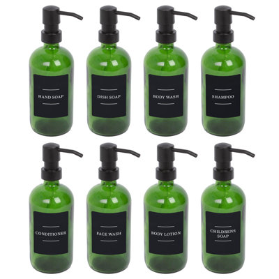 Glass Soap Dispensers with Labels - 500ml