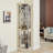 Lighted Corner Curio Cabinet - Display Case For Living Room, Antique Collectibles, Wine & Bar Glass Storage - Elegant Corner Design With Lights Included-2008361896