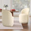 PU Leather Barrel Swivel Armless Dining Chair-282501241
