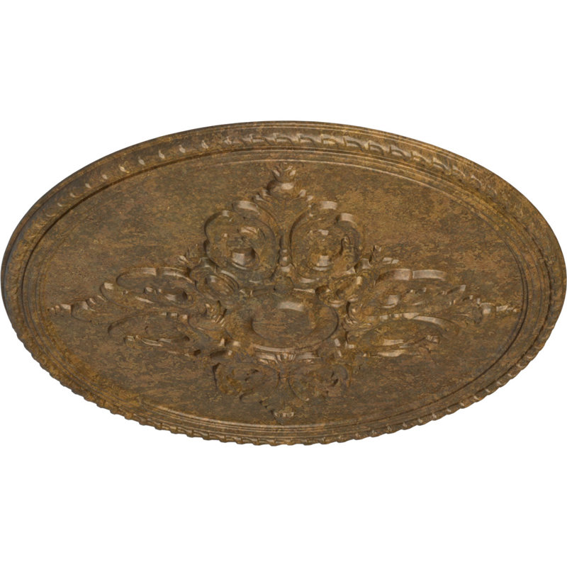 Endurathane Milton Ceiling Medallion, 54 1/4"OD x 2 7/8"P Hand-Painted Rubbed Bronze Finish, Rubbed Bronze