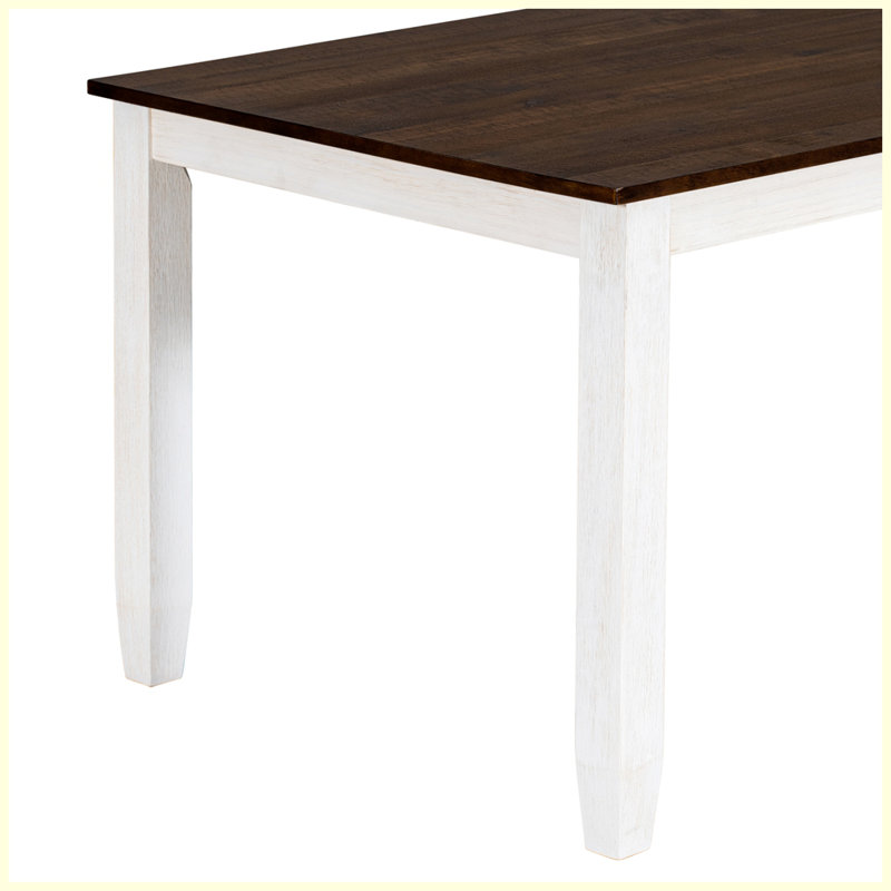 Ensemble de table de salle à manger de style rustique 6 pièces avec 4 chaises et un banc