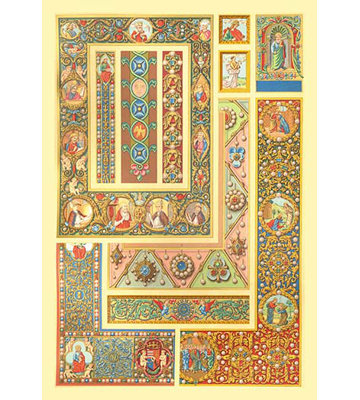 " Medieval Design With Figures "