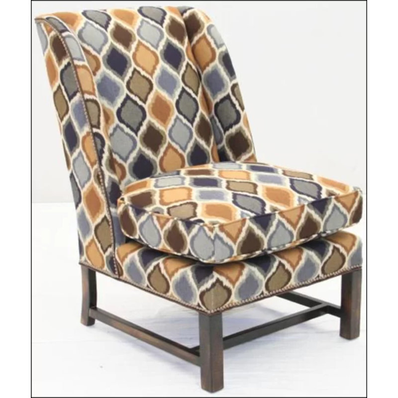 Leather Side Chair, Bosley Brown, Old Gold E, Brushy Bayou