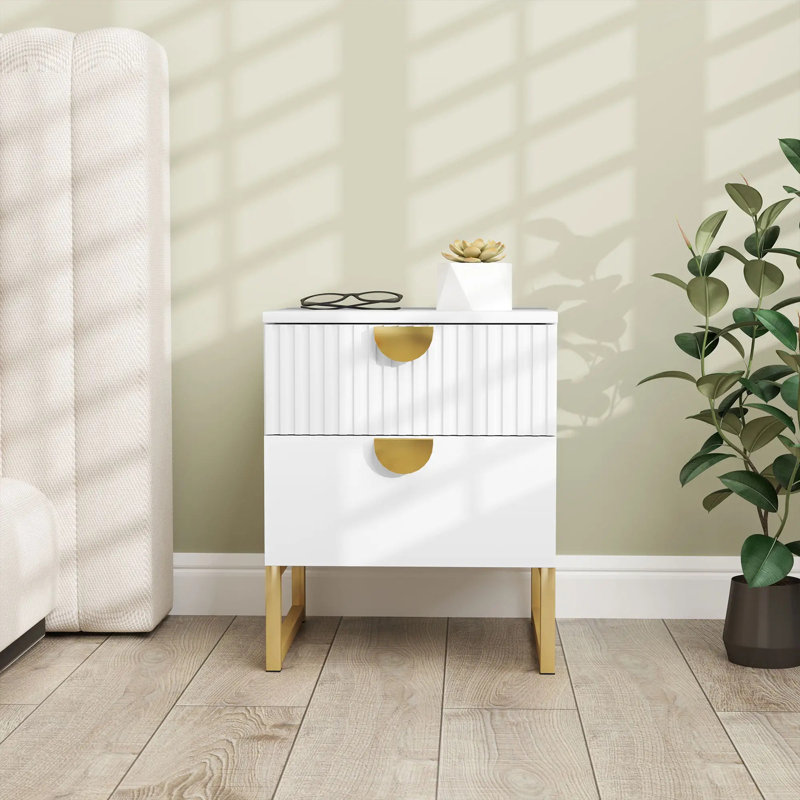 40cm W Manufactured Wood Bedside Table