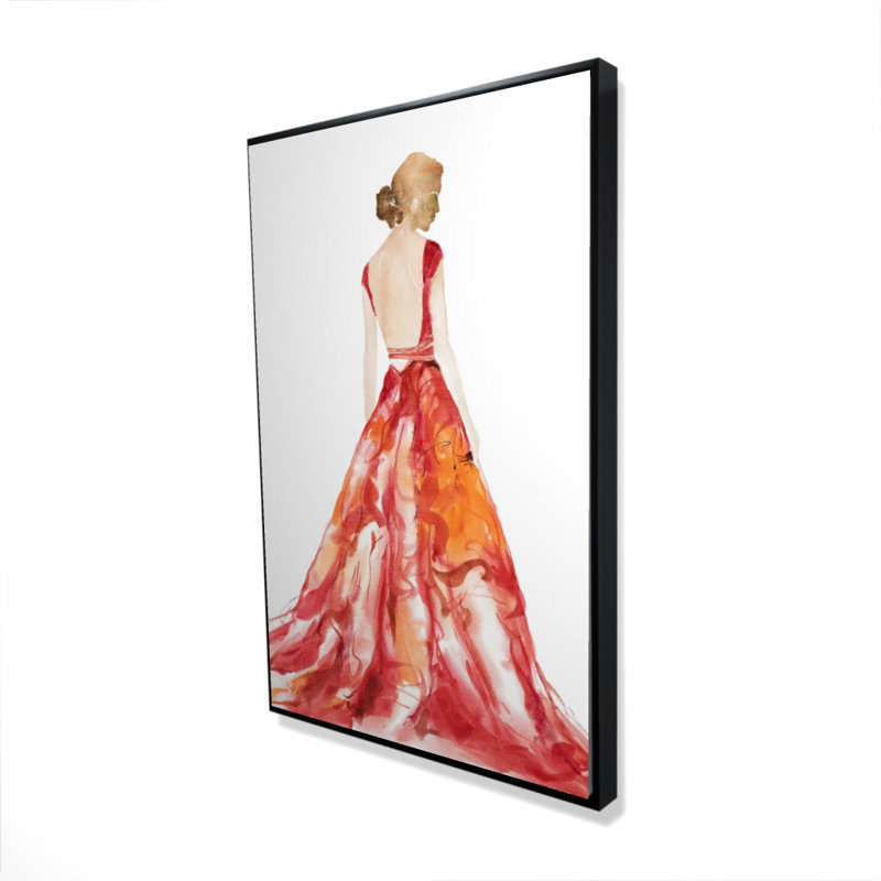 «Red Prom Dress» sur toile, H 36 po x l 24 po