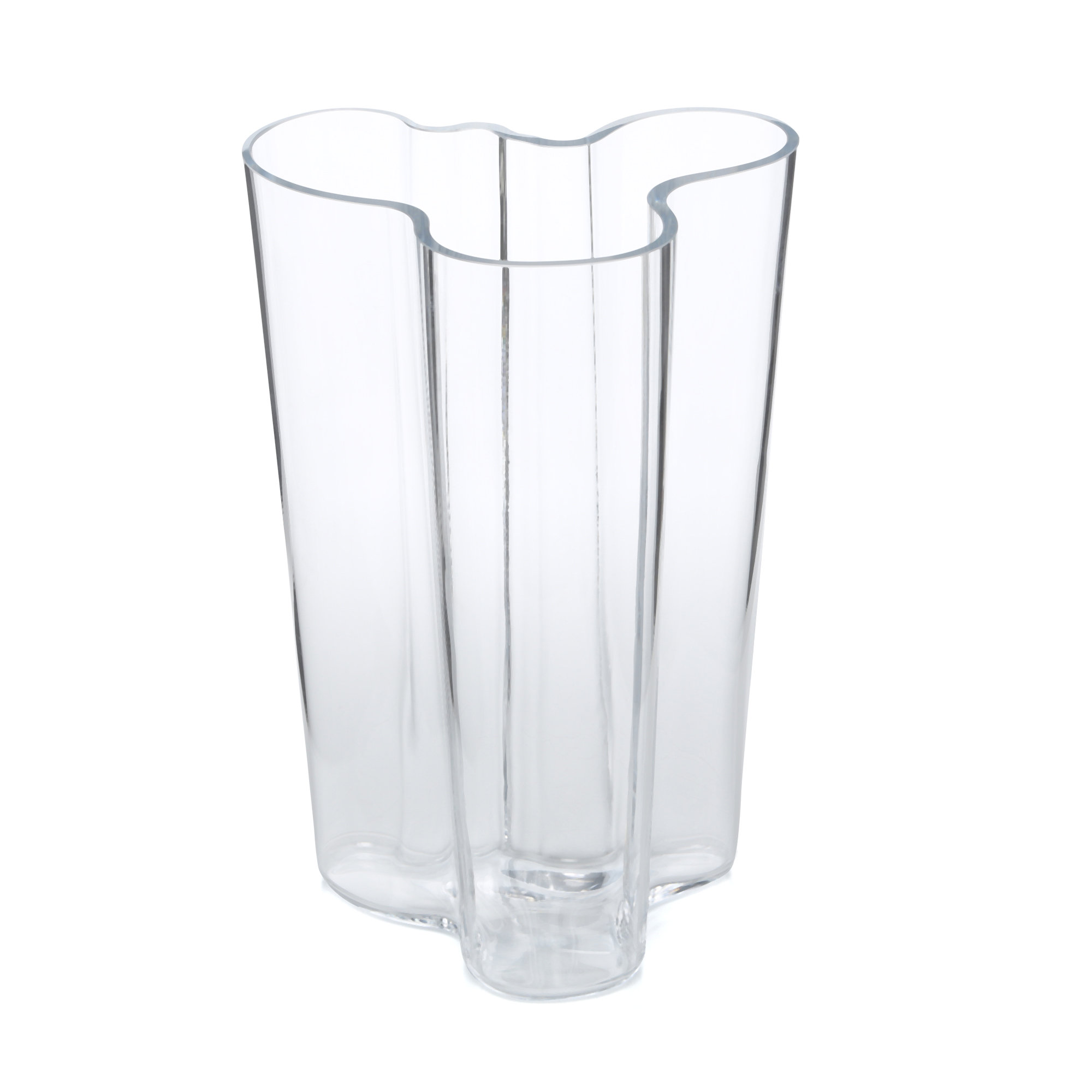 Aalto Glass Table Vase, 4.8" H x 6.9" W x 6.8" D, Clear