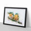 Pair of Kingfisher Birds in Abstract - Picture Frame Graphic Art Print-55735359-55735358
