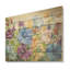 «Purple Morning Glory Flowers I - Flowers», art mural sur bois de pin naturel-2040410015