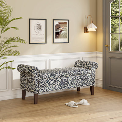 Banc de rangement avec accoudoirs roulés Wallen