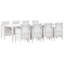 VidaXL White Poly Rattan Garden Dining Set
