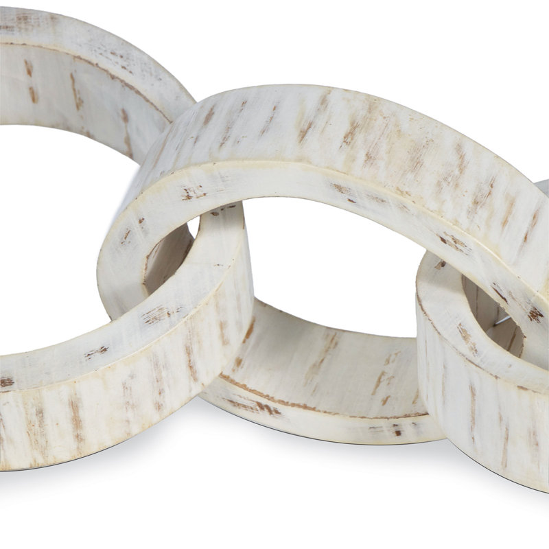 Wooden Links Centerpiece, White