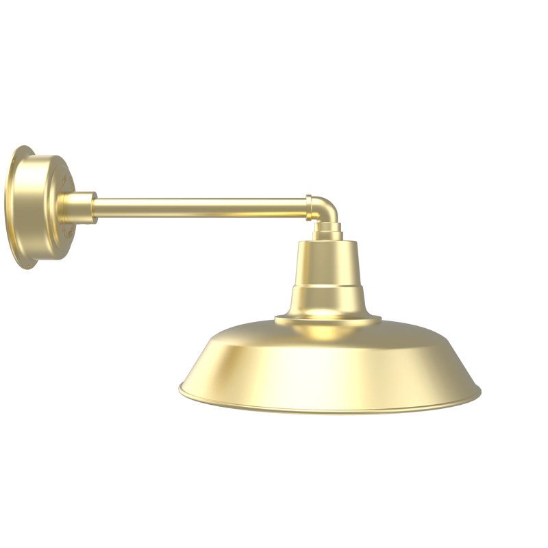 Luminaire de grange d'extérieur Haleigh, Cuivre uni, H 10,37 po x l 16 po x P 24,5 po