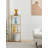 6-Tier LED Glass Display Shelf, Bookcase with Dimmable Lights and Golden Coating Metal Frame-355549101