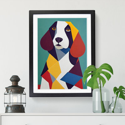 Springer Spaniel Cubism - Single Picture Frame Print