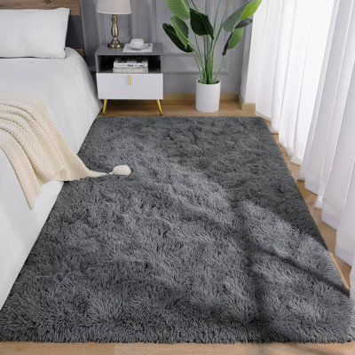 5 ft x 8 ft Soft Fluffy Area Rug,Plush Memory Foam Rug with Non-Slip Backing
