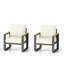 Ensemble de 2 fauteuils de patio en aluminium toutes saisons de 26,6 po avec coussins beiges épais-1738160870