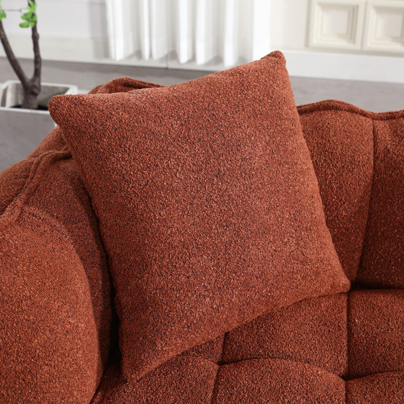 Pouf divan, Chenille rouge