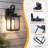 12''H Black Iron Tempered Glass 𝗜𝗻𝗰𝗹𝘂𝗱𝗲𝘀 𝗕𝘂𝗹𝗯 ETL Outdoor Wall Light with Dusk to Dawn