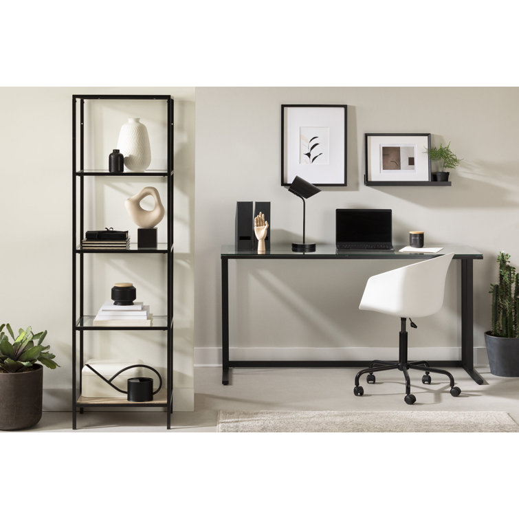 Hydle Desk Ebern Designs Color: Black/White