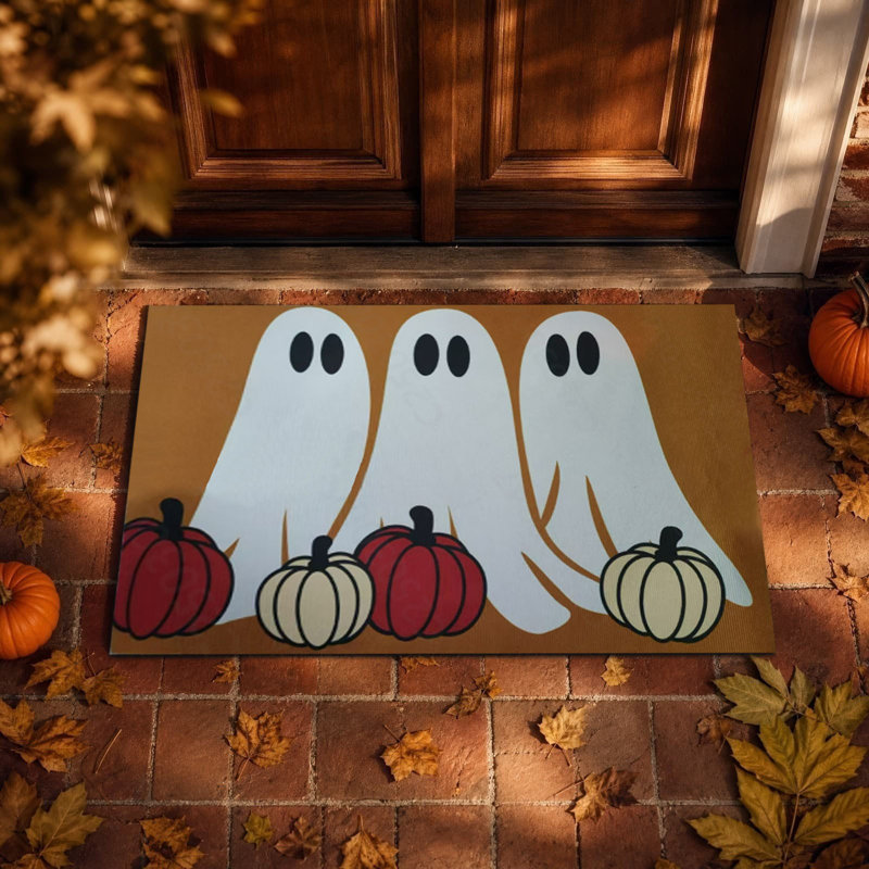 Paillasson d'Halloween fantaisie et tapis de citrouille