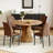 45'' Round Dining Table Set with Suede Upholstered Chairs, Modern Kitchen & Dining Room Set-171911342-171911344