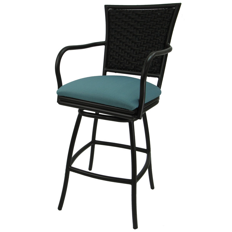 Tabouret de bar Cutlip, Aigue-marine, 26 po