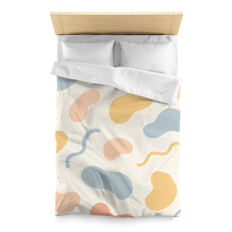 Microfiber Duvet Cover Boho Style, Design 88, Cream, Twin Duvet Cover