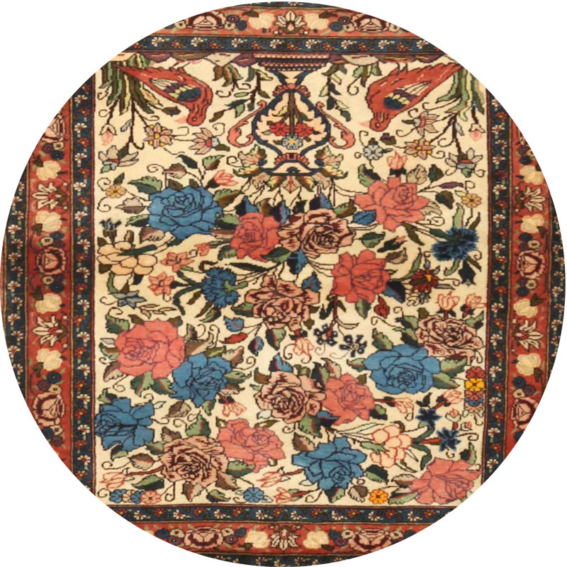 Chloe-Aime Oriental Indoor Rug, Round 8'