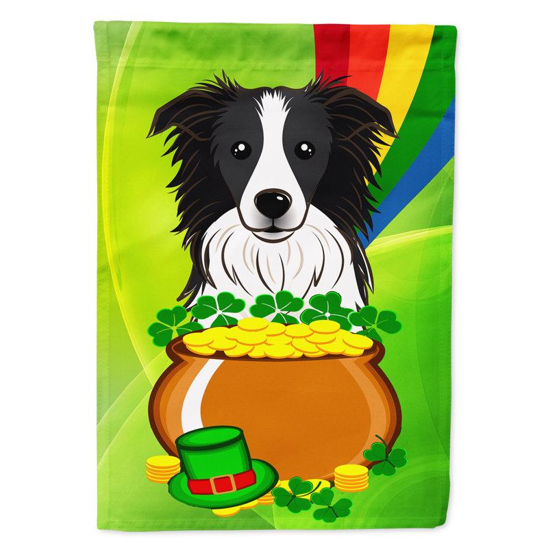 Drapeau de jardin Arella St. Patrick's, Border collie