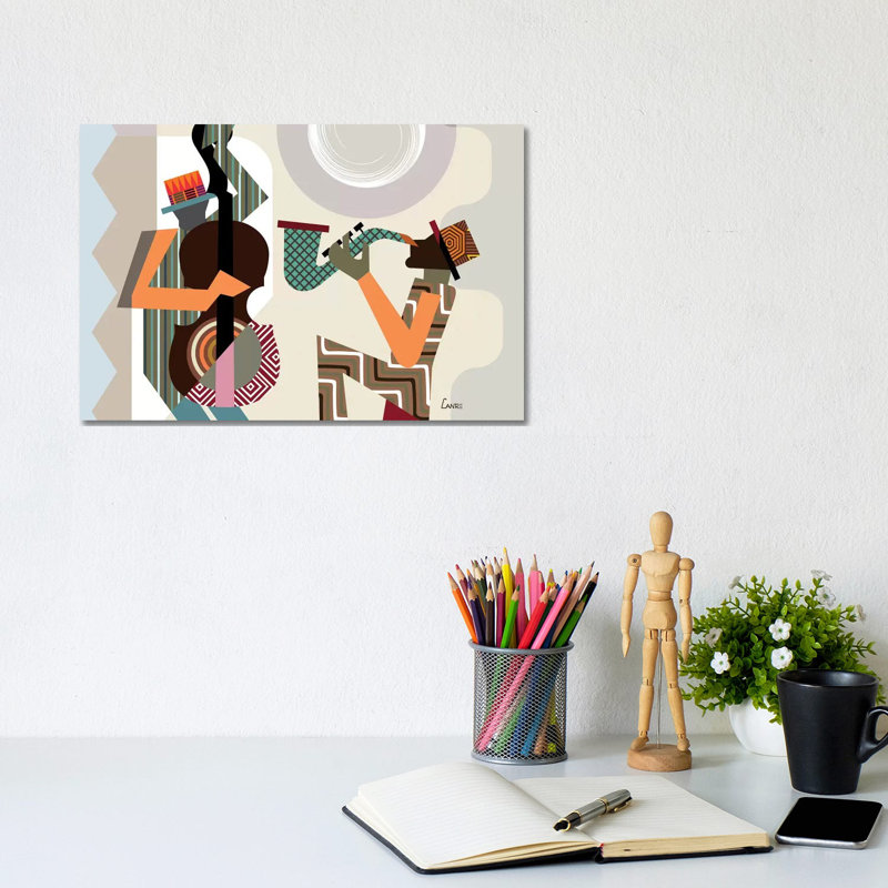 Jazz Quintet - Print on Canvas, Wrapped Canvas, 20.32cm H x 30.48cm W x 1.91cm D