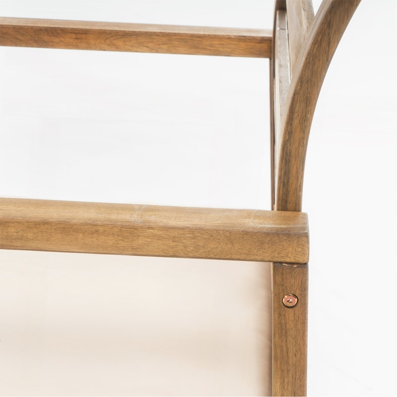 Outdoor Acacia Wood Club Chairs, 2-Pcs Set, Natural Stained / White, 25.5"D X 24.5"W X 33.0"H