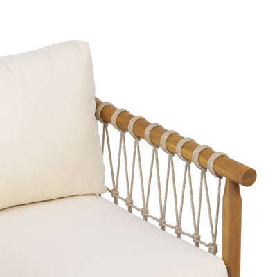 Fauteuil club en bois d'acacia