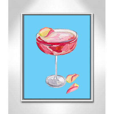 Sparkling Rose Gin Cocktail Print by Straker