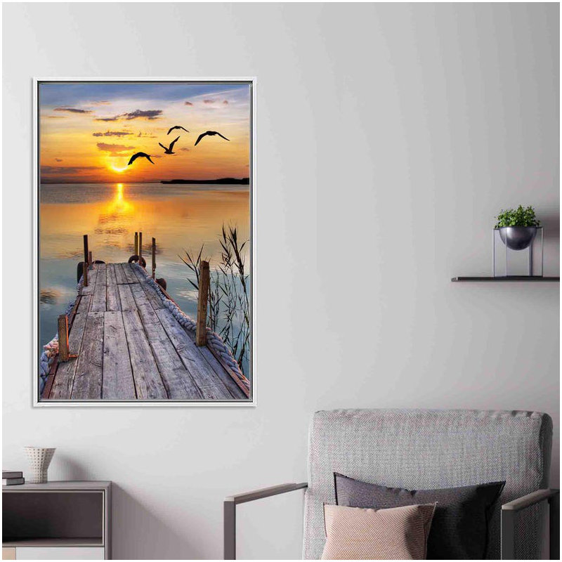Print on Canvas, White Floater Framed, 40 cm H x 60 cm W