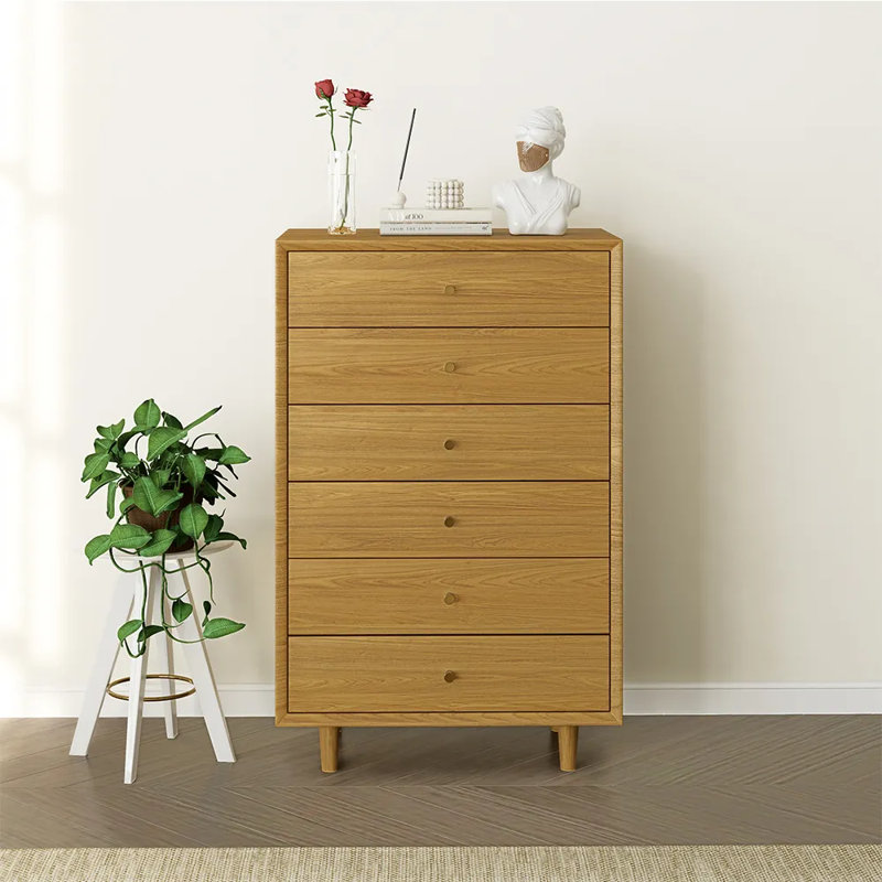 Commode 23,62 "Mid-Century moderne à 6 tiroirs