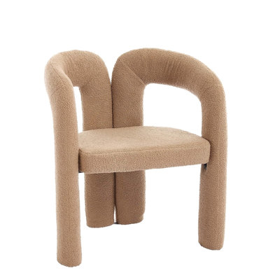 Fauteuil d'appoint rembourré en velours confortable pour le salon, élégant et durable.