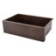 33" Hammered Copper Kitchen Apron Single Basin Sink with Matching Drain, and Accessories