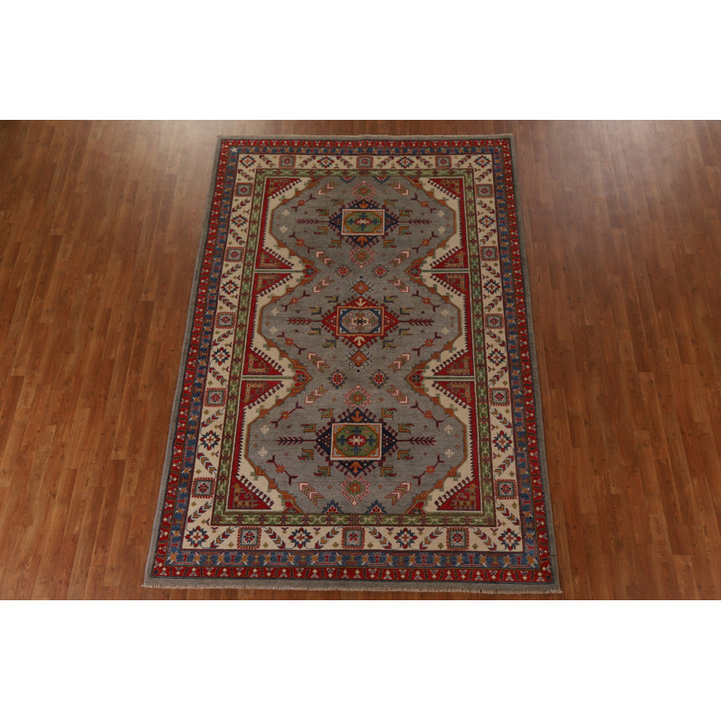 Geometric Kazak Pakistan Area Rug 7x10