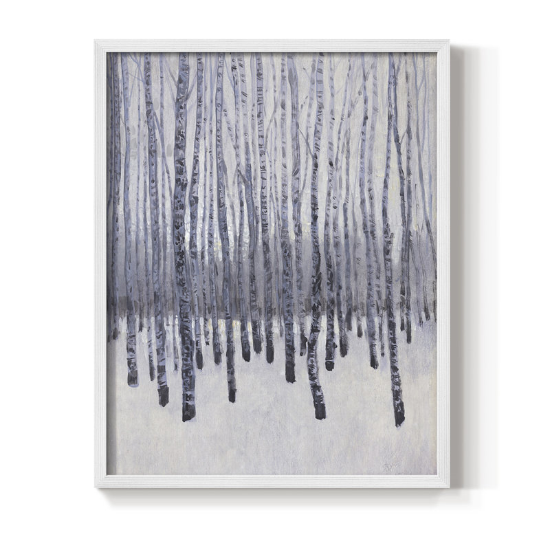 «Bare Trees in Winter II», reproduction encadrée - bois massif, Blanc, H 10 po x l 8 po