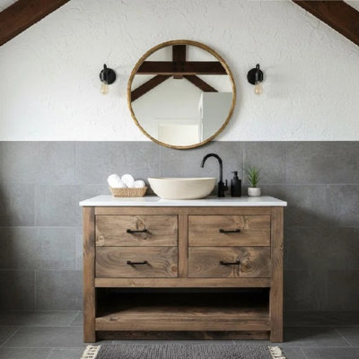 Meuble-lavabo simple en érable