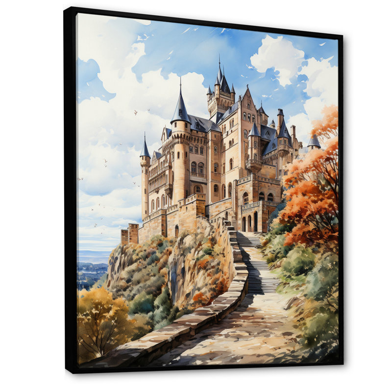 Château de Hohenzollern, Ealsworth, Allemagne, H 20 po x l 12 po x P 1 po, Cadre flottant noir