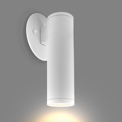  2.5-Inch LED Cylinder Wall Light Fixture, 15W, 1100 Lumens, 5CCT Selectable, CRI 90, Dual Dimmable (TRIAC/0–10V) 120–277V, IC Rated ETL White