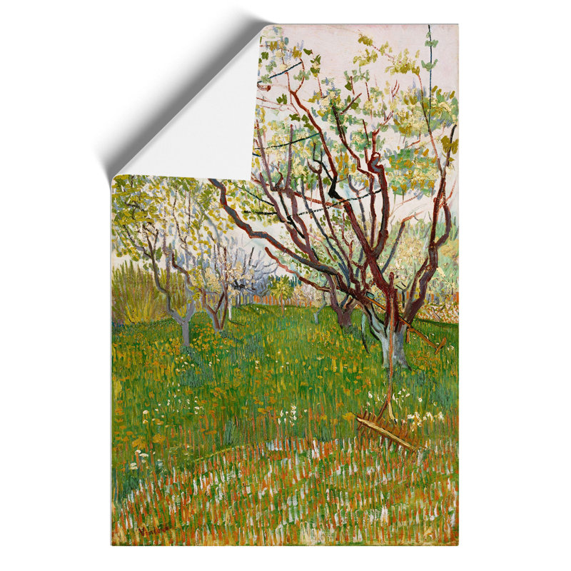 Flowering Orchard by Vincent Van Gogh - No Frame Painting, 59cm H x 42cm W x 0.1cm D