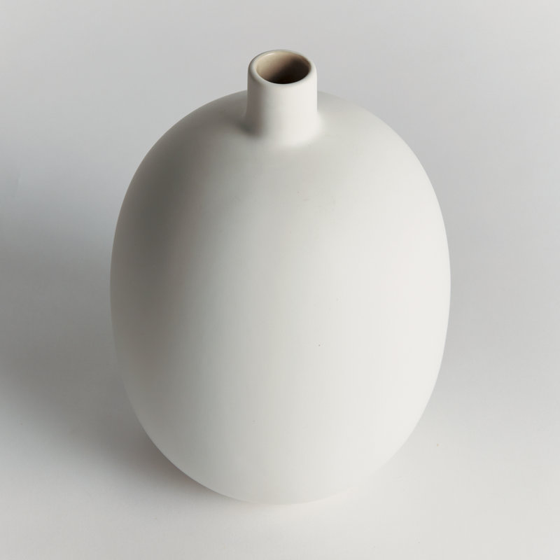 Les ancÃªtres de Vase, H 10,5 po x l 7,25 po x P 7,25 po, Blanc