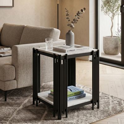 43 cm W Iron Bedside Table