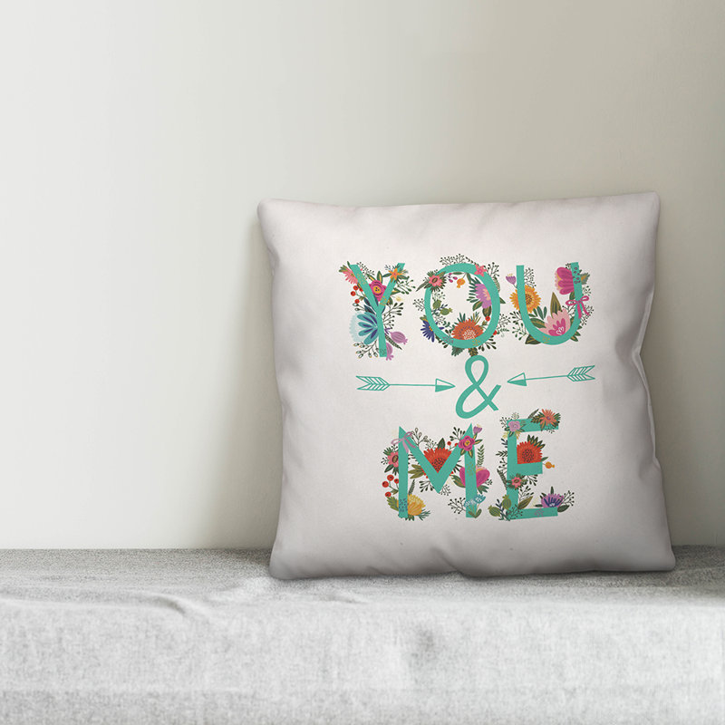 Coussin You You & Me, 20 po X 20 po