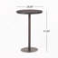 Table de bar d'extérieur ronde en rotin de polyéthylène de 26 po, Multibrown