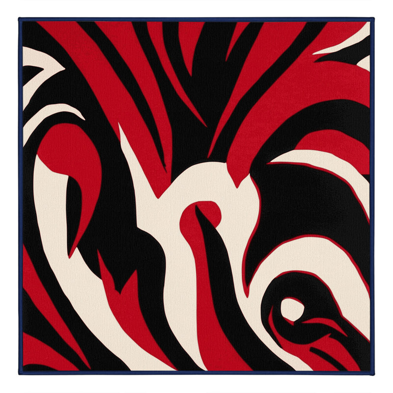 Vortex Flame Rug, Square 5'